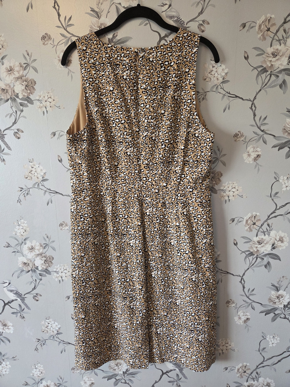 J. Crew Women's Sleeveless Leopard Print Shift Dress in Tan Size 14 - Picture 5 of 8